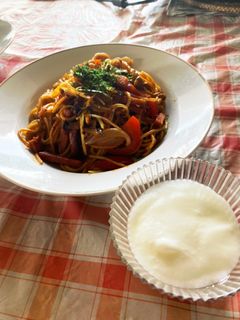 カレー味噌スパゲティ ナポリタン風-レシピのメイン写真