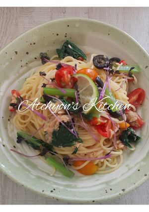 簡単！ライム香るカラフル冷製パスタ-レシピのメイン写真