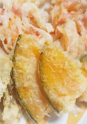 かきあげ、カボチャ天ぷら-レシピのメイン写真