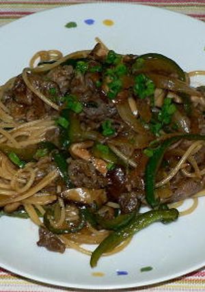 牛肉入りの和風ナポリタンスパゲッティ-レシピのメイン写真