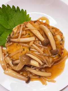 【簡単】和風あんかけつくねバーグ-レシピのメイン写真
