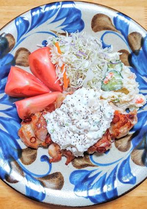 鶏もも肉の甘辛焼きを豆腐タルタルソースで-レシピのメイン写真