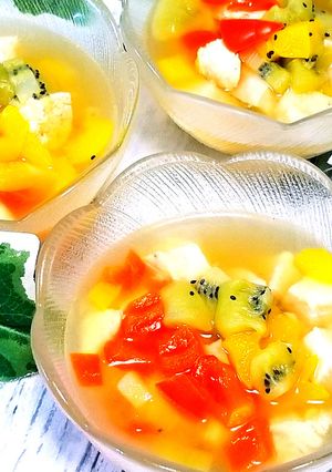 鶏肉とキウイのゼリー寄せ-レシピのメイン写真