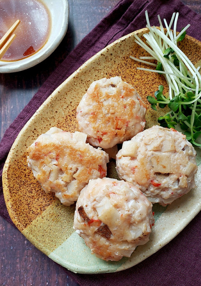 れんこんとえびのふんわり焼き-レシピのメイン写真