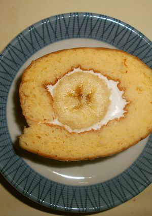 バナナロールケーキ-レシピのメイン写真