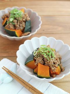 焼肉のたれで☆かぼちゃの鶏そぼろあんかけ-レシピのメイン写真