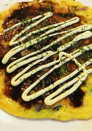 サラダパックのオムレツ風お好み焼き-レシピのメイン写真