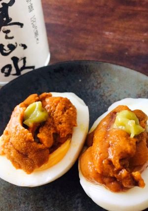 宅飲みおつまみに！うにたま-レシピのメイン写真