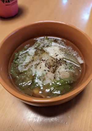 レタスとコーンのスープ-レシピのメイン写真