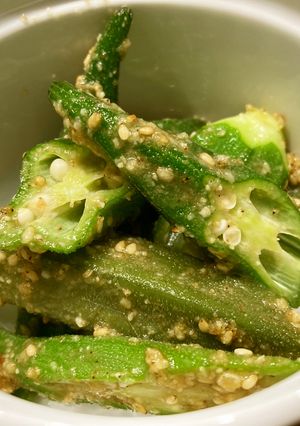 Okra Shiro-Dashi Ae-レシピのメイン写真