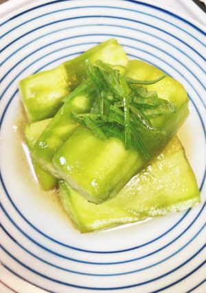 簡単レンチン　天狗ナスのゆずこしょう煮-レシピのメイン写真