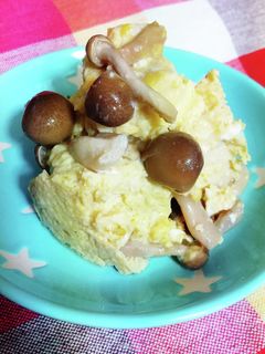 高野豆腐としめじの卵とじ-レシピのメイン写真