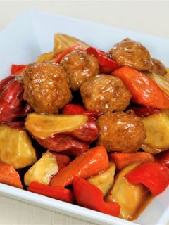 なると金時と鶏団子の甘酢あん-レシピのメイン写真