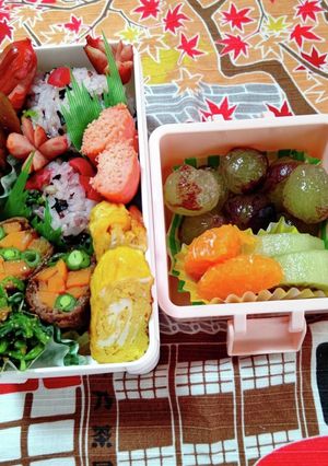 塾べんとう☆おにぎり弁当♪肉巻き☆-レシピのメイン写真