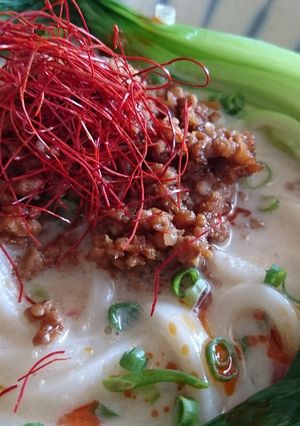 坦々豆乳うどん-レシピのメイン写真