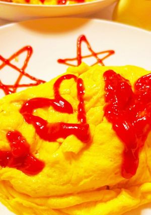 幼児2人&母の【炊飯器オムライス】-レシピのメイン写真
