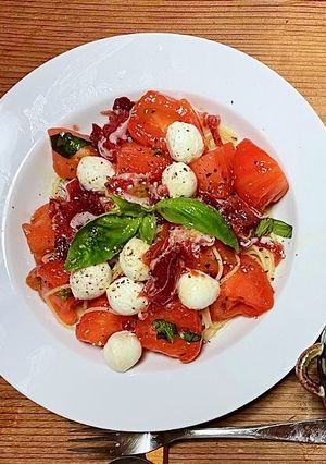 映える!! トマトの冷製パスタ-レシピのメイン写真
