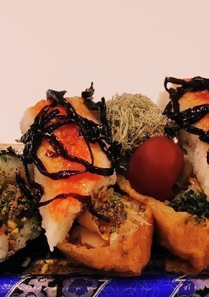 “助六弁当”カニかま&茎若布カリ梅W昆布-レシピのメイン写真