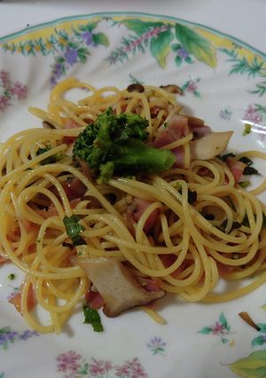 キノコとベーコンの和風パスタ-レシピのメイン写真