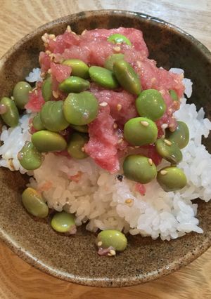 まぐろのたたきと枝豆のカンタン酢丼-レシピのメイン写真