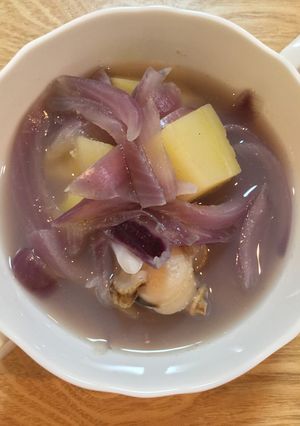 紫玉ねぎとボイルほたてのスープ-レシピのメイン写真