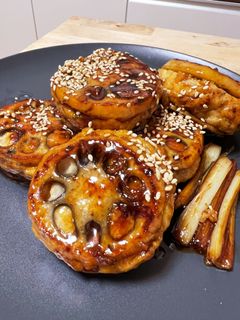 甘辛ダレ☆鶏ひき肉とレンコンのはさみ焼き-レシピのメイン写真