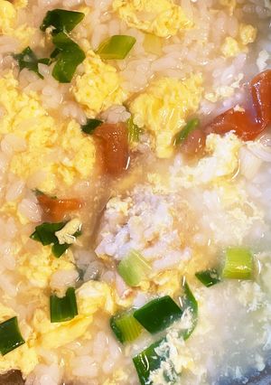 夏の終わりに鱧ハモのおだしの卵雑炊-レシピのメイン写真