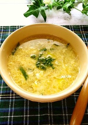 ネギとオートミールのかきたまスープ-レシピのメイン写真