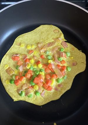 カレー　ベーコンの米粉オガタ焼き-レシピのメイン写真