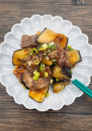 簡単☆なすと牛肉のピリ辛生姜だれ-レシピのメイン写真