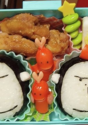 エネゴリくんとゴリ子ちゃんおにぎり弁当！-レシピのメイン写真
