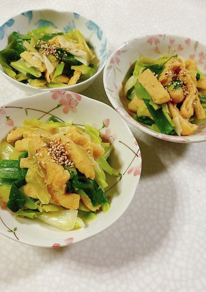 ねぎと油揚げの和え物-レシピのメイン写真