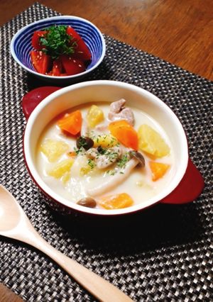 甘～い♡うちのさつま芋入りシチュー-レシピのメイン写真
