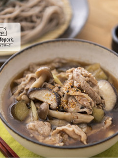 簡単!キノコで食物繊維!豚肉の肉そば-レシピのメイン写真