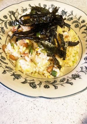 具沢山！納豆レタスチャーハン-レシピのメイン写真