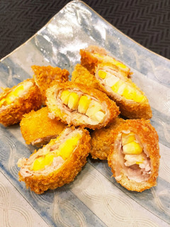 コーン薄切り豚巻きフライ-レシピのメイン写真