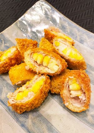 コーン薄切り豚巻きフライ-レシピのメイン写真
