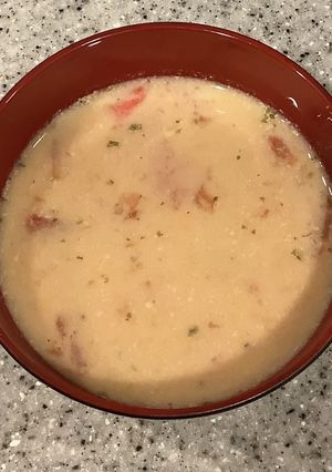 シンプル版トマトとハムの味噌汁-レシピのメイン写真
