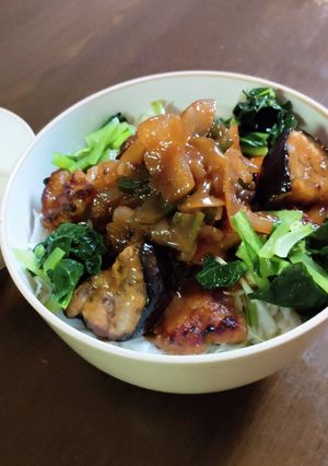 揚げずに唐揚げ丼☆甘味噌ダレ-レシピのメイン写真