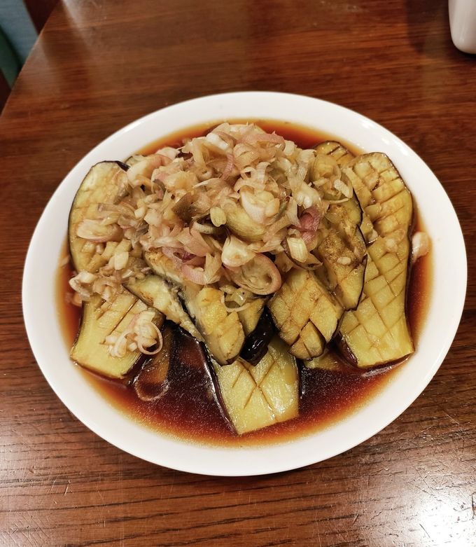 なすの煮浸し　ミョウガを乗せて-レシピのメイン写真