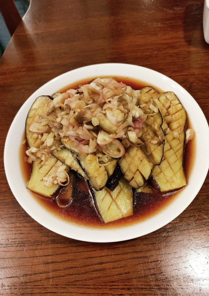 なすの煮浸し　ミョウガを乗せて-レシピのメイン写真