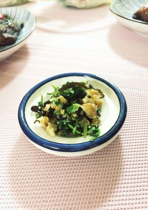 ラディッシュの葉の塩昆布胡桃和え-レシピのメイン写真