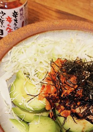 サラダチキン満腹サラダ✕食べるラー油-レシピのメイン写真