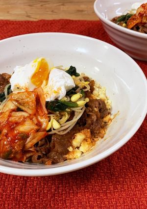 オートミールでご飯置換え焼肉ビビンバ-レシピのメイン写真