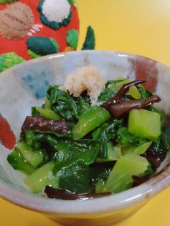 つるむらさきときくらげの酢の物-レシピのメイン写真