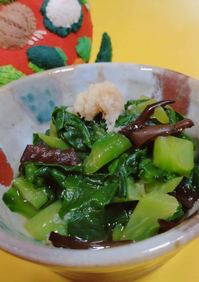 つるむらさきときくらげの酢の物-レシピのメイン写真