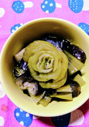なすびと青梗菜の おひたし（過去作）-レシピのメイン写真