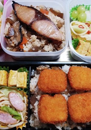 高校生息子、旦那、娘弁当(8/31)-レシピのメイン写真