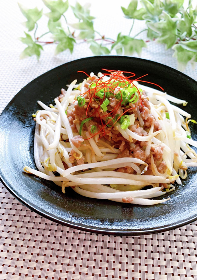 簡単・節約！もやしとひき肉の旨塩炒め-レシピのメイン写真
