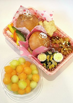 五年生（10歳）ハンバーガー弁当-レシピのメイン写真